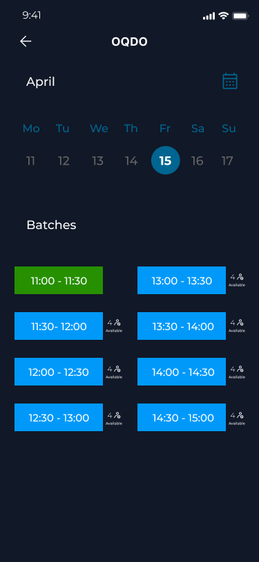 Dark mode screen