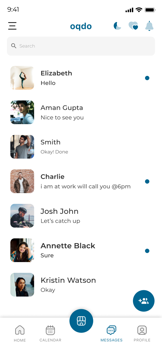 Light mode screen